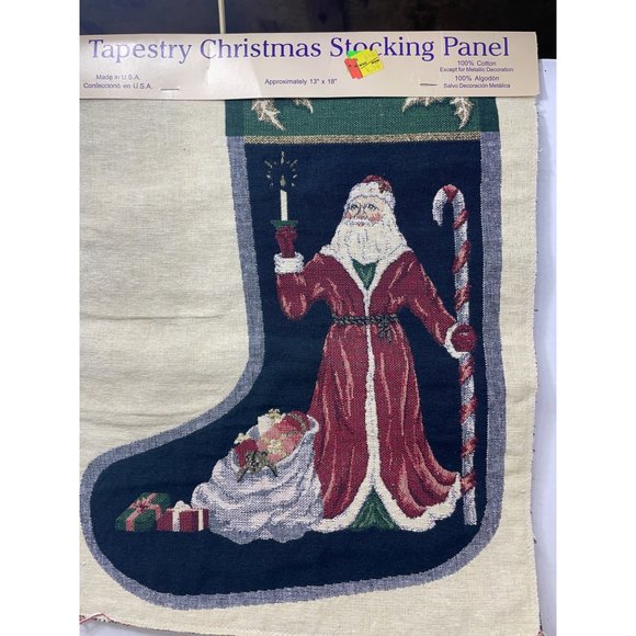 Old World Santa 13”x18” Tapestry Christmas Stocking Panel - Picture 5 of 7